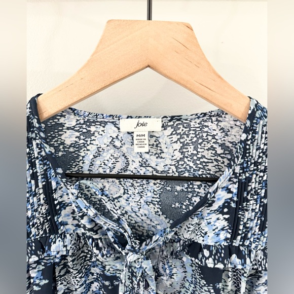 Joie Parisian Paisley Peasant Blouse Blue Size Medium - Picture 5 of 6